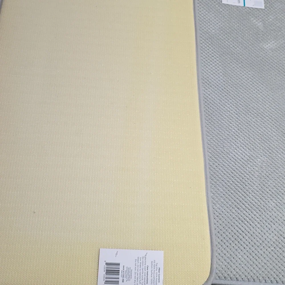 Comfort Bay Light Gray Memory Foam Bath Rug Set